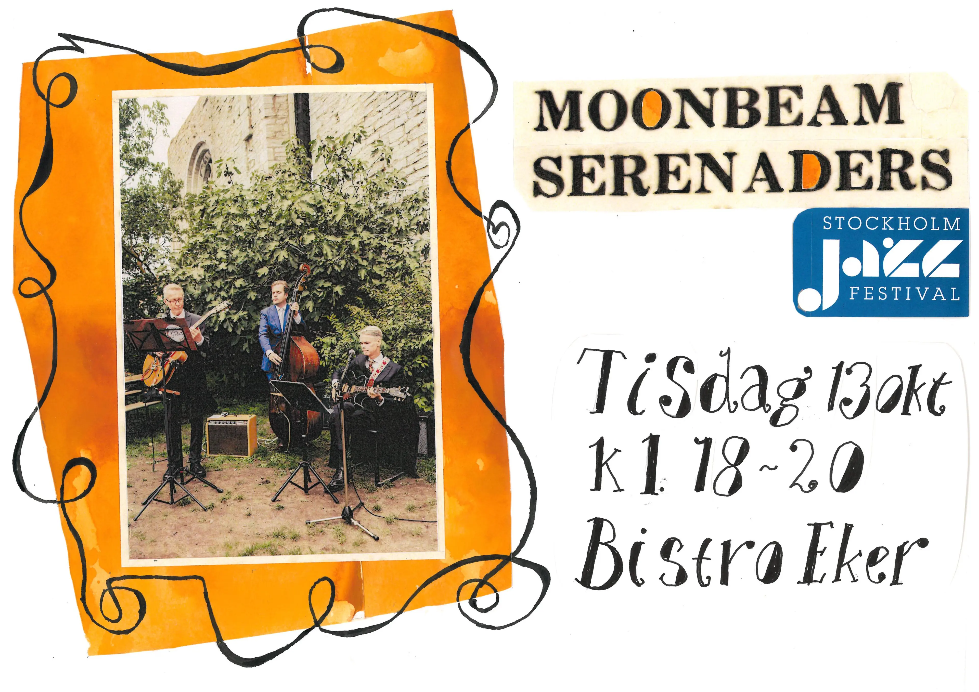 Moonbeam Serenaders Jazz trio at Bistro Eker!
